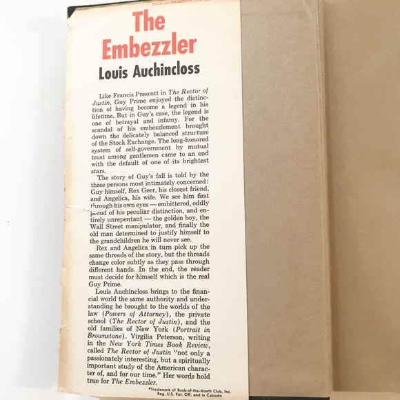 The Embezzler by Louis Auchincloss - Picture 4 of 6